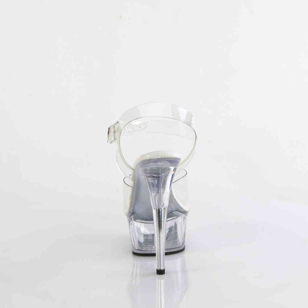 Pleaser - DELIGHT608VL Sandale à bride à la cheville - Transparent Product image